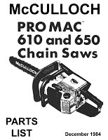 Pro mac 610 parts